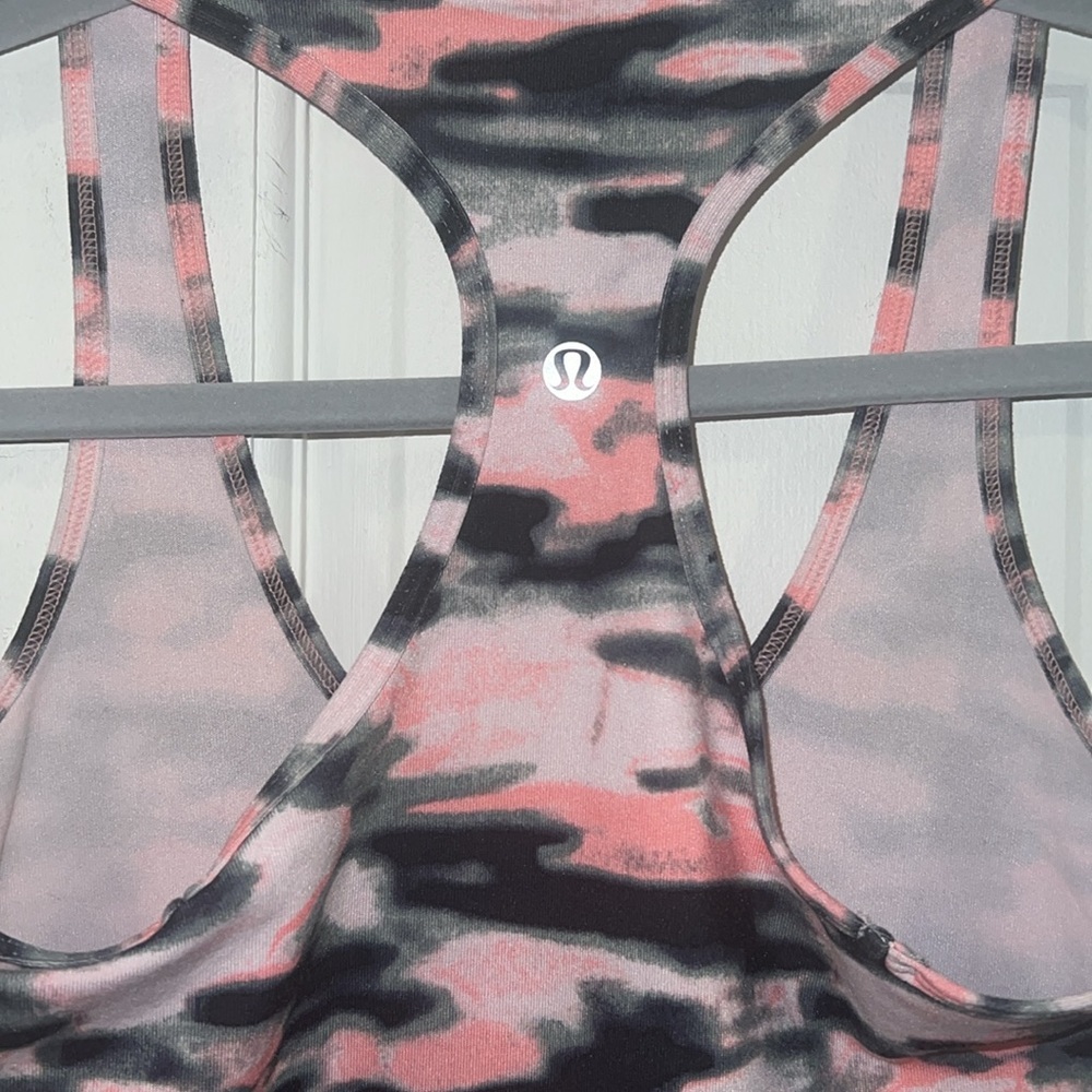 Lululemon Cool Racerback Wamo Camo Light Pink Size 4 - Picture 7 of 10